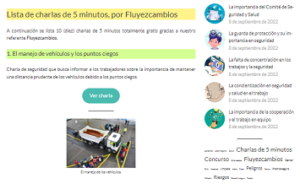 CHARLAS De 5 Minutos De Seguridad, Por Fluyezcambios